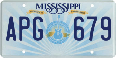 MS license plate APG679