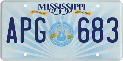MS license plate APG683