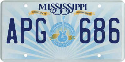 MS license plate APG686