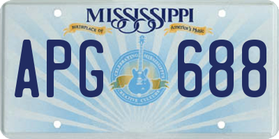MS license plate APG688