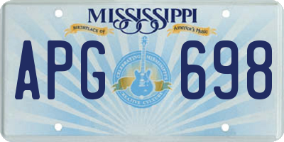 MS license plate APG698