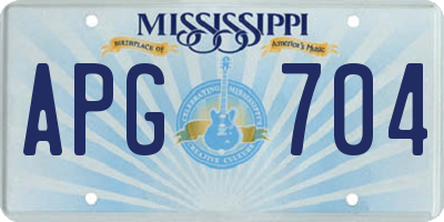 MS license plate APG704