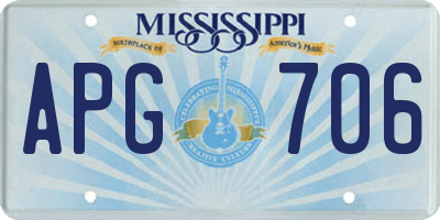 MS license plate APG706