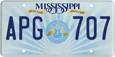 MS license plate APG707