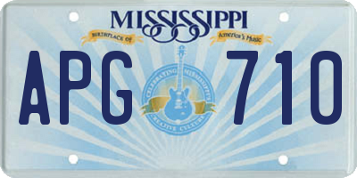 MS license plate APG710