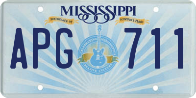 MS license plate APG711