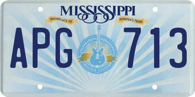 MS license plate APG713