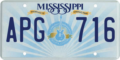 MS license plate APG716