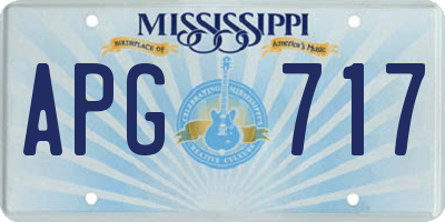 MS license plate APG717
