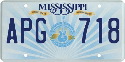 MS license plate APG718