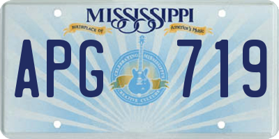 MS license plate APG719