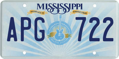MS license plate APG722