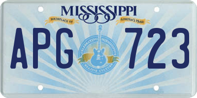 MS license plate APG723