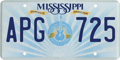 MS license plate APG725