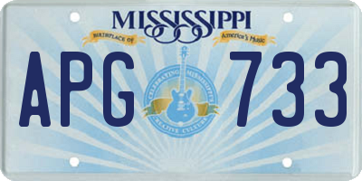 MS license plate APG733