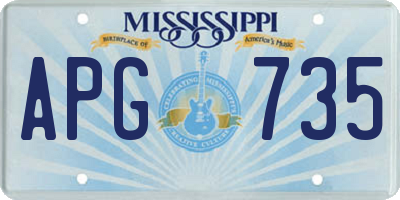 MS license plate APG735
