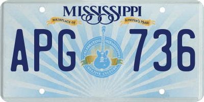 MS license plate APG736