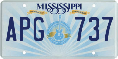 MS license plate APG737