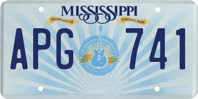 MS license plate APG741