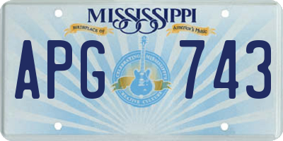 MS license plate APG743