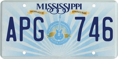 MS license plate APG746
