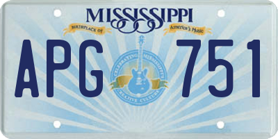 MS license plate APG751
