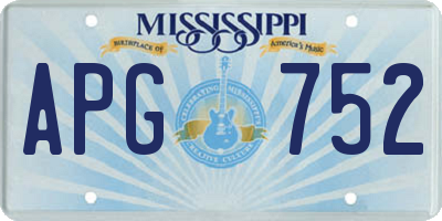 MS license plate APG752