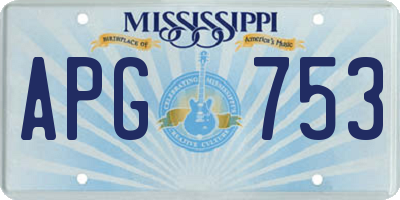 MS license plate APG753