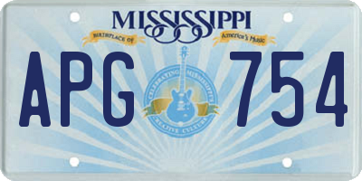 MS license plate APG754