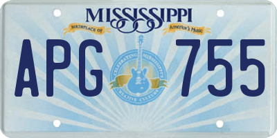 MS license plate APG755