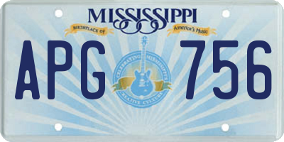 MS license plate APG756