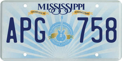 MS license plate APG758