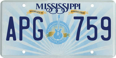 MS license plate APG759
