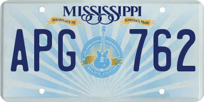 MS license plate APG762