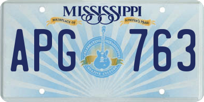 MS license plate APG763