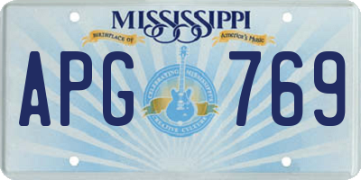 MS license plate APG769