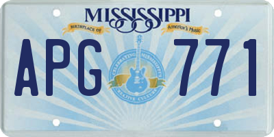 MS license plate APG771