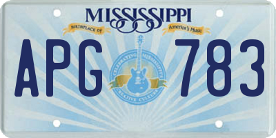 MS license plate APG783