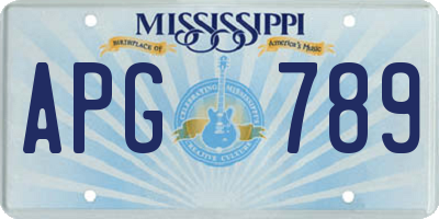 MS license plate APG789