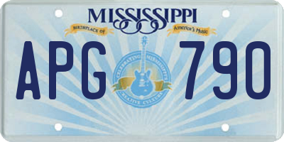 MS license plate APG790