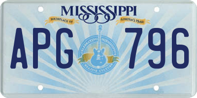 MS license plate APG796