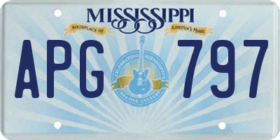 MS license plate APG797