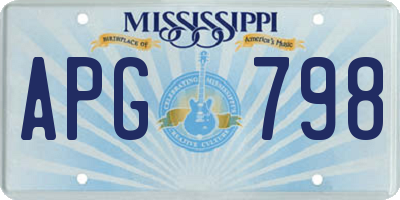 MS license plate APG798