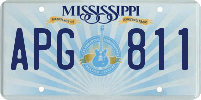 MS license plate APG811