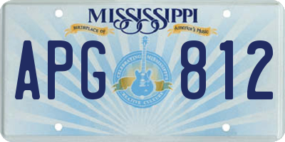 MS license plate APG812