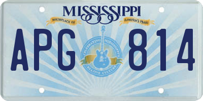 MS license plate APG814