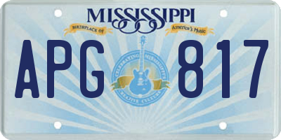 MS license plate APG817