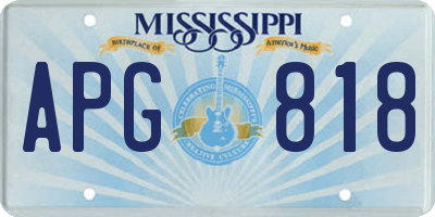 MS license plate APG818