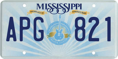 MS license plate APG821