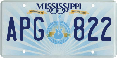 MS license plate APG822